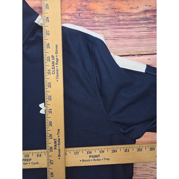 Under Armour Mens Navy Fitted Full-Zip Track Jacket Large - Picture 8 of 8